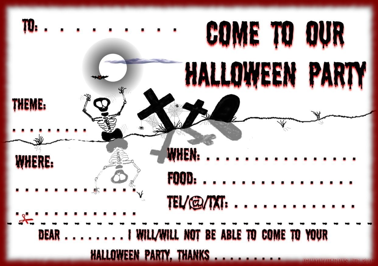 Free Printable Halloween Party Invitations â Gangcraft Net